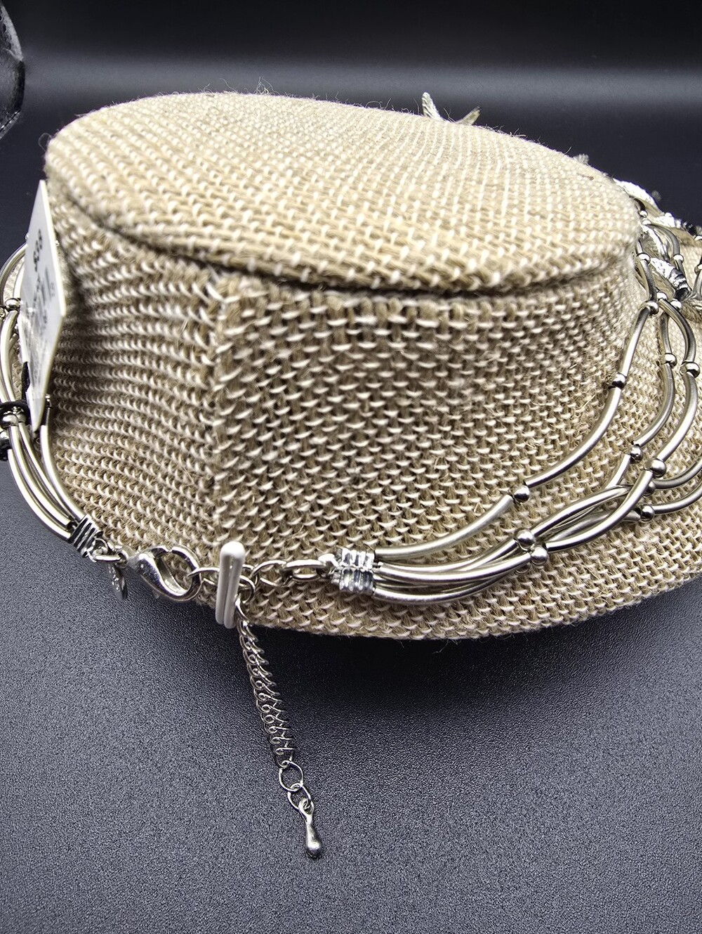 Cookie Lee Multi-Strand Silver Leaf Necklace - Picture 5 of 6